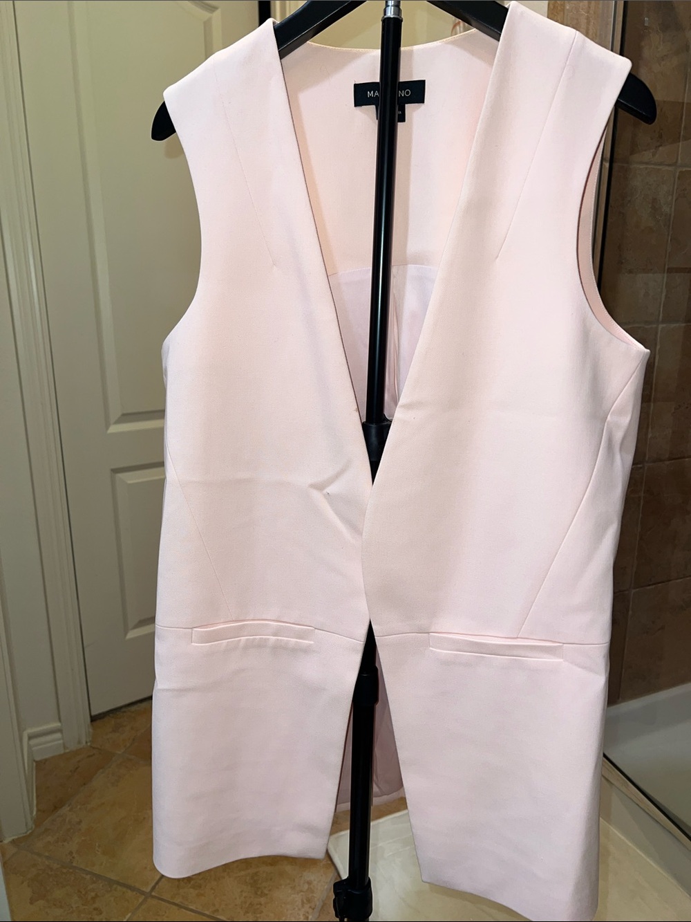 Max & Co. Light Blush Sleeveless Longline Vest